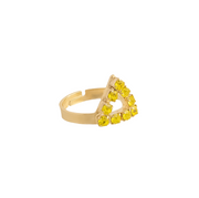 SQUIDE RING YELLOW TRIANGLE
